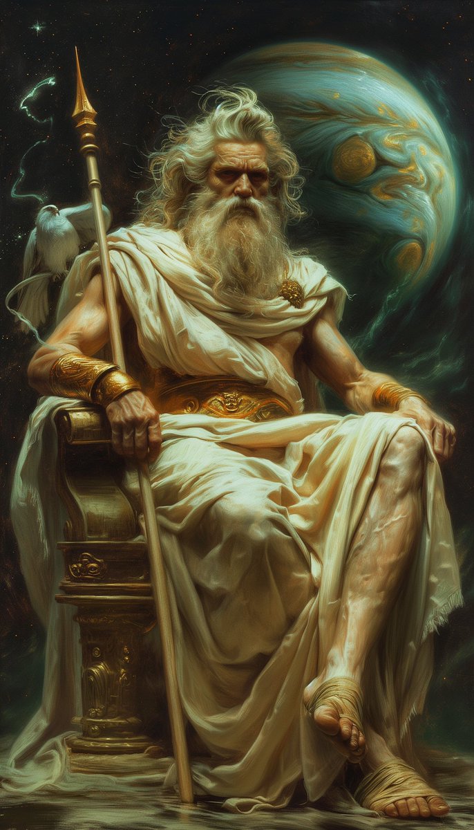Jupiter, the Roman god of sky & thunder, was a powerful leader & symbol of justice. Known as the king of the gods & the Roman equivalent of Zeus, Jupiter's legacy lives on in our solar system as the largest planet. #RomanMythology #Jupiter