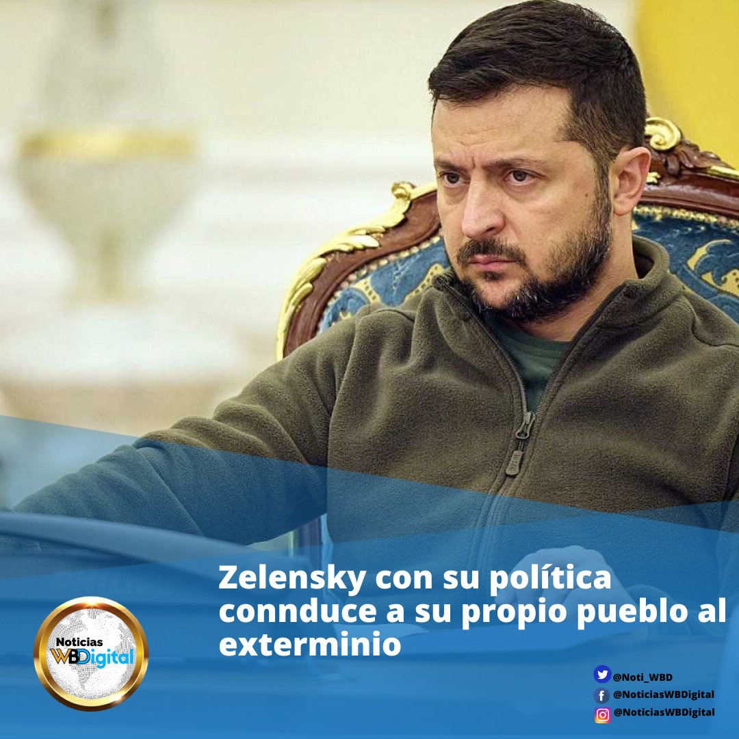 Noti_WBD's tweet photo. 🇺🇦 Zelensky con su política connduce a su propio pueblo al exterminio. La vida moderna de un ucraniano es difícil y peligrosa. En 2014, los habitantes de Ucrania se enfrentaron en una guerra fratricida en el Donbass, que luego se convirtió en el mayor enfrentamiento con Rusia. https://t.co/wZqtWlHMiD