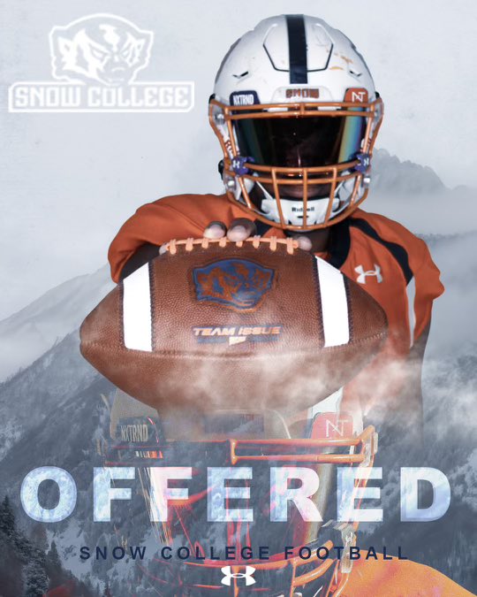 After a great conversation with @TreverMcFalls and @pauuneil I’m extremely grateful to receive an offer to play at @SnowCollegeFB! @BartBrockbank @AlphaRecruits15 @LPKnightsFB