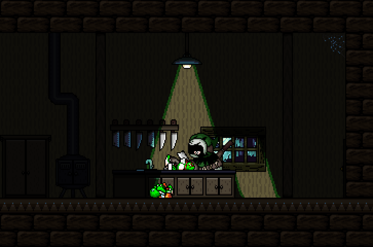 AnarackWStudios's tweet photo. "This varmint is on its 34th death now, and such a disappointing one too, falling into a spike trap...at least the body is still in tact enough to prepare for tonight's supper, and wherever the pest is now, ill be sure to use that cycle for leftovers..."
#Marioexe #Huntersweep https://t.co/fit23hvquK