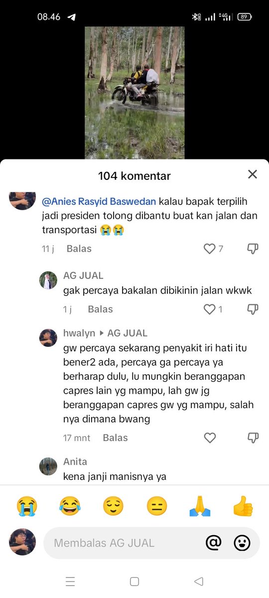 itsmeeDk_'s tweet photo. @wAaSshU @legislatweet Perkara gw nge tag @aniesbaswedan jika terpilih jadi presiden di video tiktok ping yg menampilkan orang2 pedalaman papua yg akses jalan nya saja tidak ada apalagi listrik dan air bersih,malah balasan nya kayak orang bodoh,minimal tag lah capres kalian biar ntar kepilih bisa lihat https://t.co/E1XMEB1rqI
