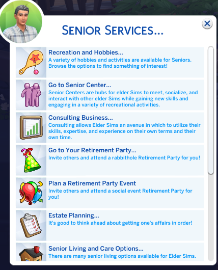 adeepindigo's tweet image. 👴Golden Years Elder Mod👵
6⃣ new elder aspirations
1⃣8⃣ Hobbies and activities
1⃣5⃣ Elder specific wants
8⃣ Volunteer jobs
4⃣ Senior living options
📒Estate planning
🤝Consulting/Mentoring
🛳️Cruise vacations
🏛️Senior center venue
⚕️Geriatric health care

⏲️Public release Jan 30