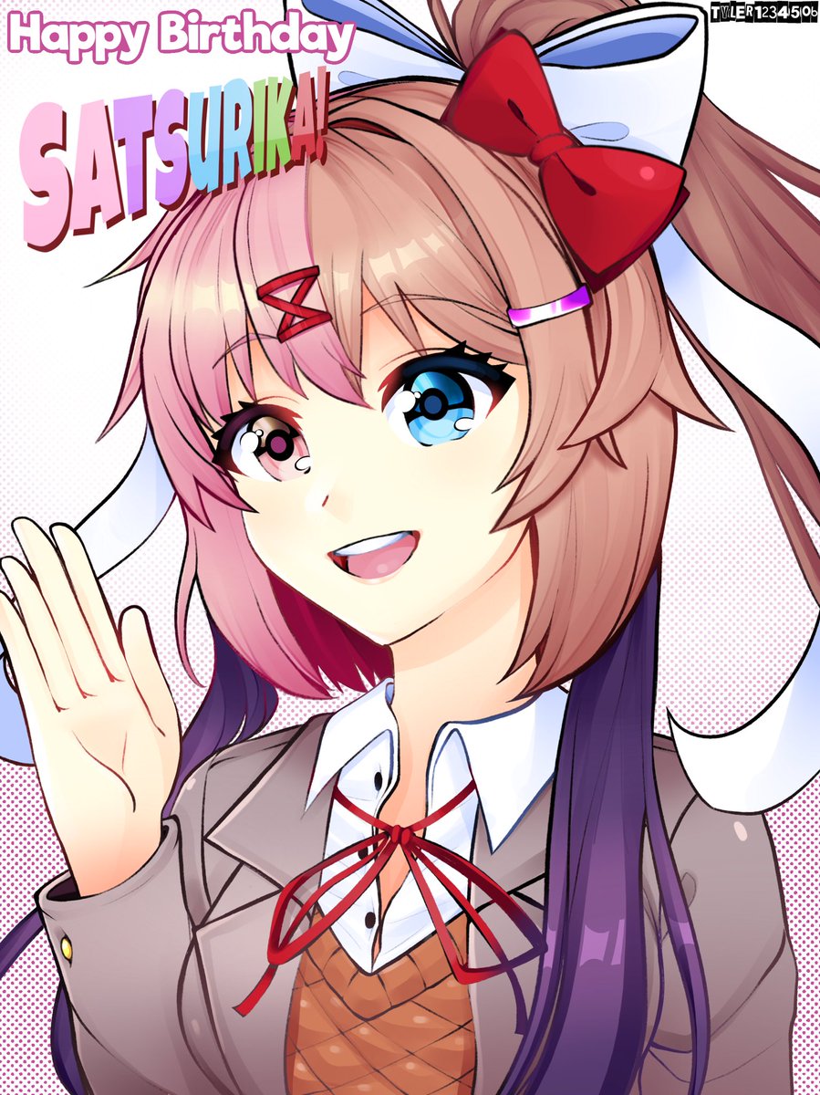 TTyler1234506's tweet photo. Happy Birthday Satsurika!!!!🎊🎉🥳🎁
@Just_Monika_777 

#DDLC #DDLCfanart https://t.co/V5Pk4uzxqs