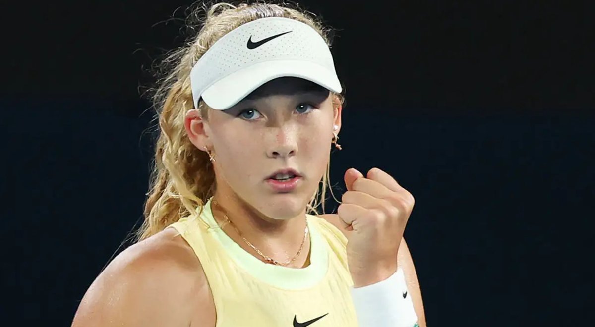 josemorgado's tweet photo. Wow.

16 years old Mirra Andreeva destroys World #6 and her idol Ons Jabeur 6-0, 6-2 on Rod Laver Arena to reach the 3rd round at the #AusOpen. 

54 minutes.

Biggest win of her career. Incredible scenes. https://t.co/4LvgRrq2rv