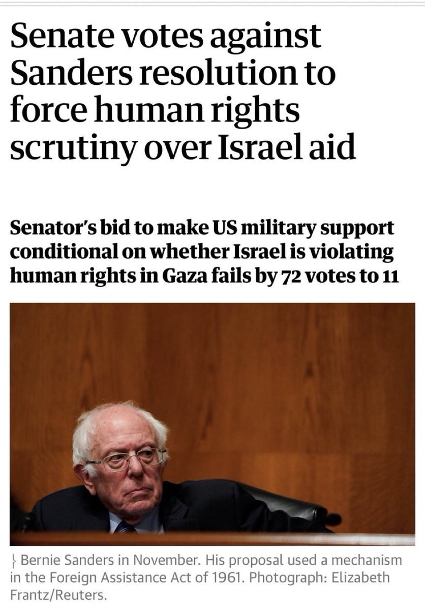72 U.S Senators vote for the continued slaughter of innocent Palestinian children.