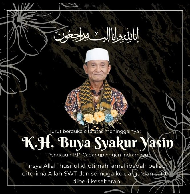 jon_h3i's tweet photo. Ngaturaken sugeng kondur Kyai.
#BuyaSyakur https://t.co/z9fXAZcJ1R
