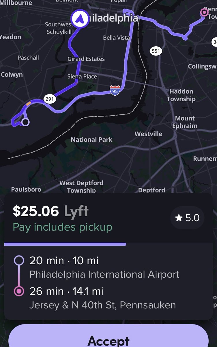 ronparlay's tweet image. Drive 10 miles TO the airport then out of state to NJ for $25??!! #Lyft and #Uber are crooks! #captheircut
