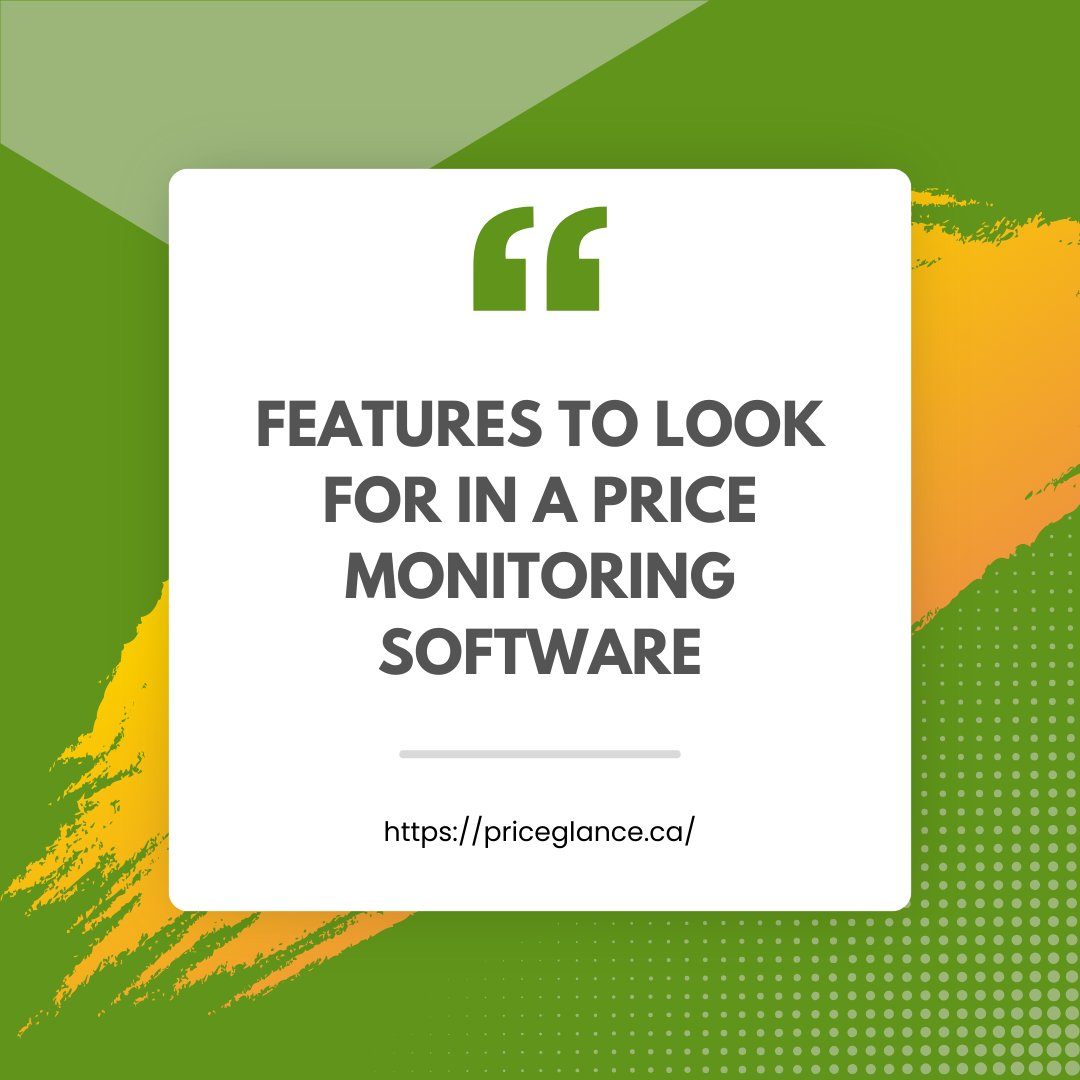 🔍✨ When choosing a Price Monitoring Software, don't miss these essential features: comprehensive competitor tracking, pinpoint accuracy in pricing data, user-friendly dashboards, and customizable alerts. 

#Priceglance #PriceMonitoring #SmartChoices #EcommerceSuccess