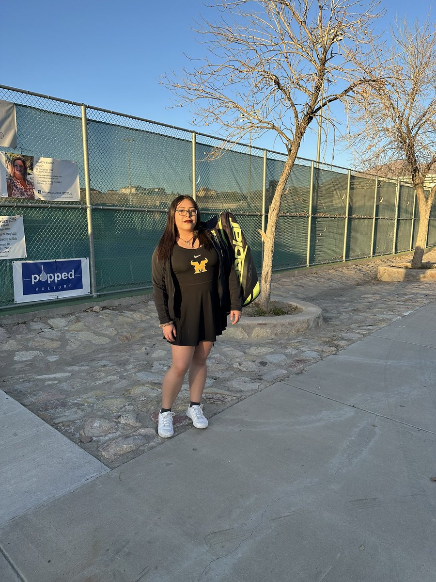 First match of individual season just wrapped up and we have some Lady Matadors who were able to get the dub against Franklin. Girls 1 singles winner Salma Matamoros and girls 1 doubles winners  Joselinne Orozco/ Bella Saenz! #WeAreMatadors #WeAreGlorious