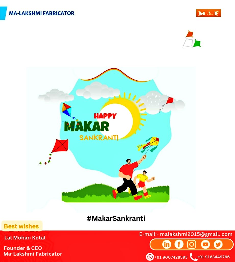 MaLakshmiFab's tweet image. #Malakshmifabricator wishes everyone Happy Makar Sankranti 2024 
#happymakarsankranti2024
#factorymanufacturing
#malakshmifab
#drill
#migwelding
#science 
#heavyproject
#welding 
#fabricationwork
#digital 
#structuralfabrication
#howitsmade
#fabricationbusiness
#india 
#bharat
