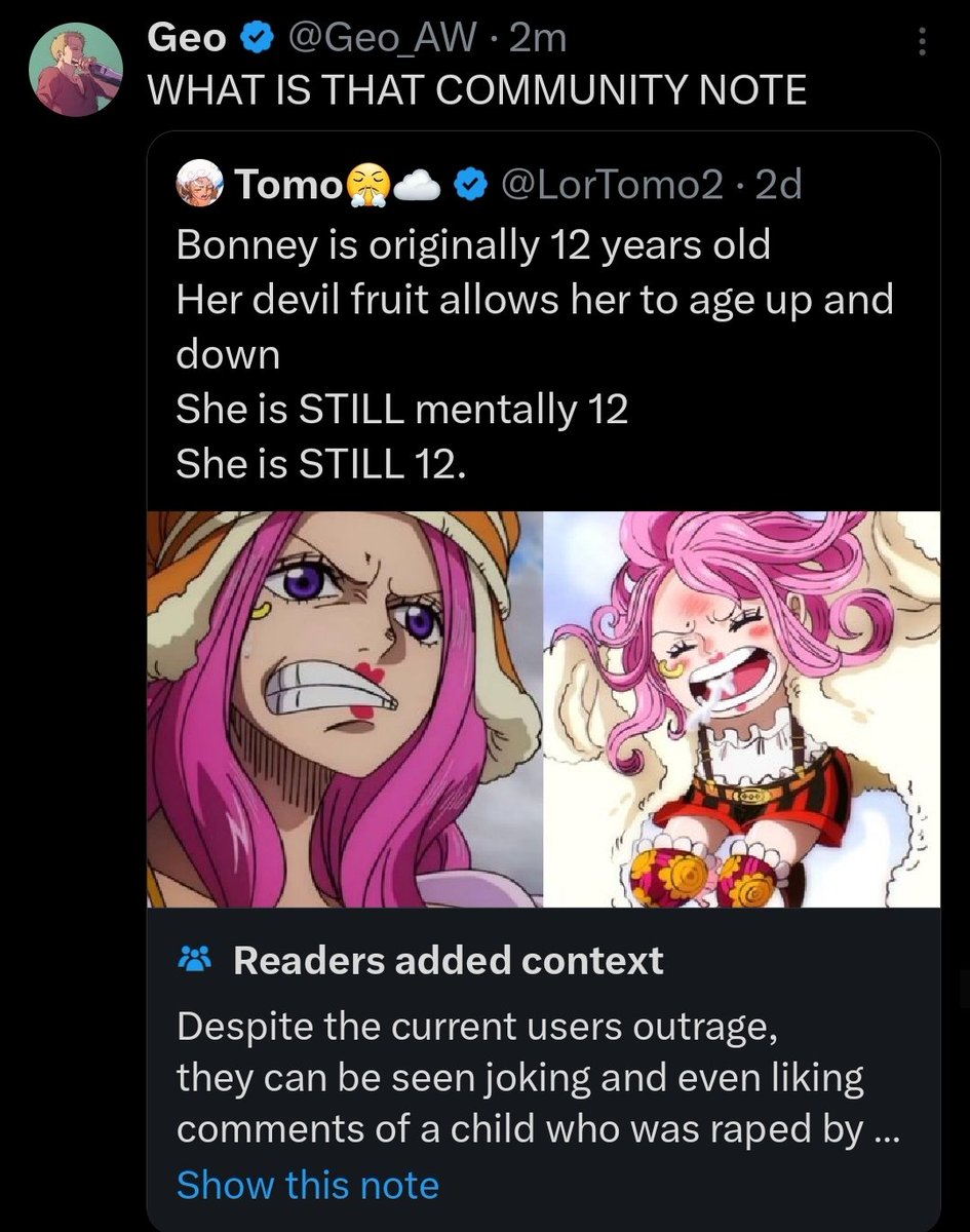 Both tomo and geo deleted 🤣
#ONEPIECE