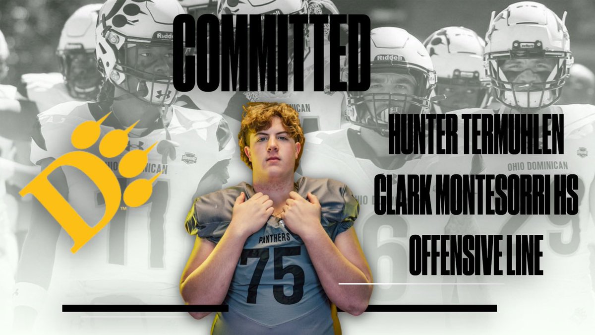 Hunter Termuhlen (@htermuhlen75) on Twitter photo I’m blessed to receive the opportunity to play at the next level <a href="/OhioDominicanFB/">Ohio Dominican Football</a> with that being said I am 100% committed!!!🐾<a href="/CoachJamesLee/">James Lee</a> <a href="/CoachCookOL/">Kennedy Cook</a> <a href="/Coach_Cummings/">CoachKelly Cummings</a> <a href="/CoachCoad/">BJ Coad</a> I’m blessed to receive the opportunity to play at the next level <a href="/OhioDominicanFB/">Ohio Dominican Football</a> with that being said I am 100% committed!!!🐾<a href="/CoachJamesLee/">James Lee</a> <a href="/CoachCookOL/">Kennedy Cook</a> <a href="/Coach_Cummings/">CoachKelly Cummings</a> <a href="/CoachCoad/">BJ Coad</a>