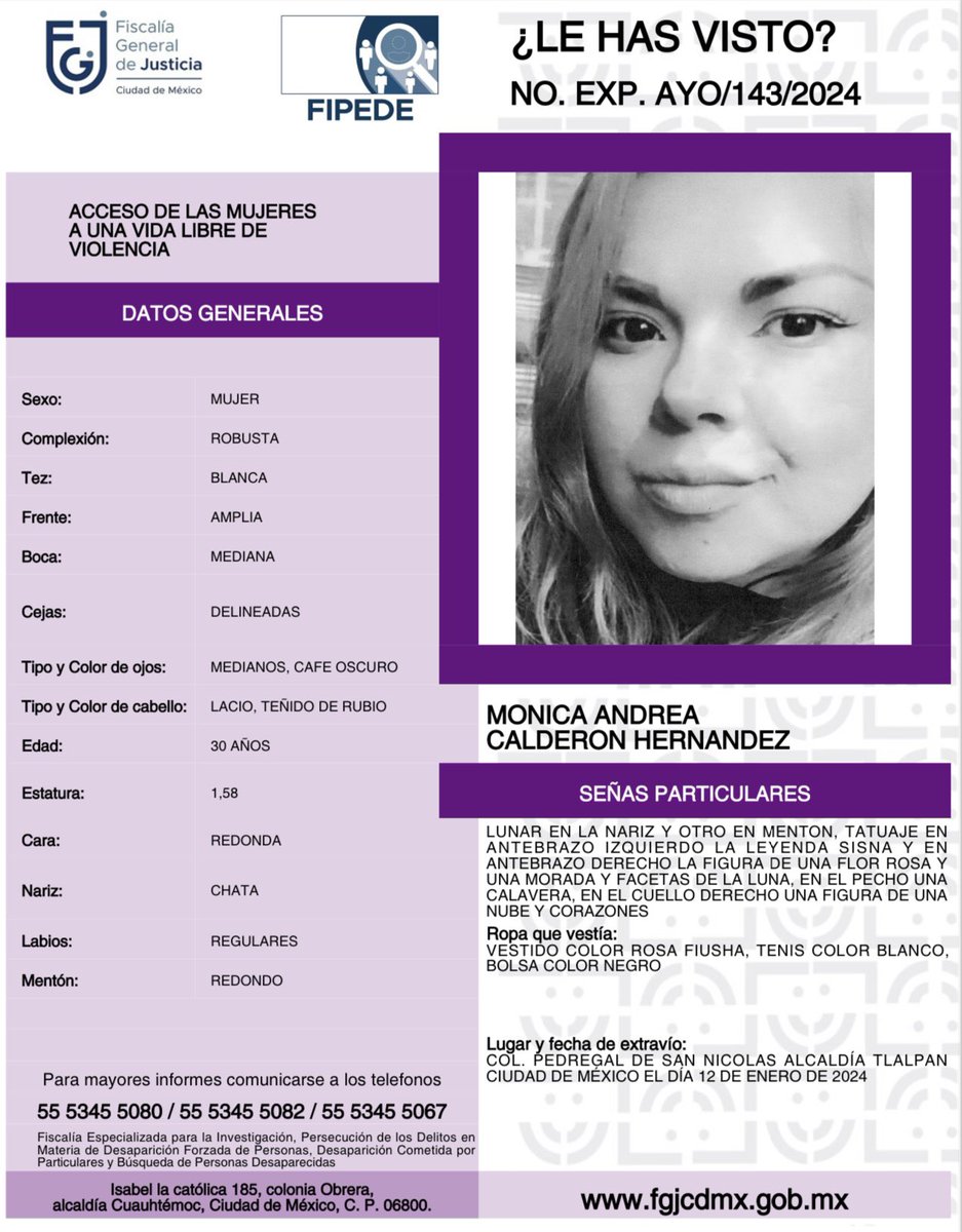 Bety_Olivares's tweet photo. Les pido su apoyo y solidaridad, compartan y si alguien tiene información comuníquense con las autoridades correspondientes.
Deseamos que que Mónica regrese pronto con su familia, compartan por favor. #AlertaAmbar 🙏🏽 https://t.co/d3uLHWgsFF