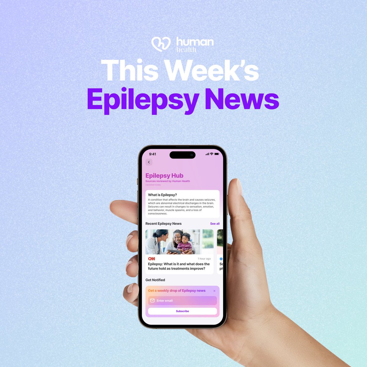 Humanhealth_'s tweet image. Dive into this week's roundup of #epilepsy news, groundbreaking research, and stories.
To sign up to our Epilepsy Digest, follow the link in our bio.
#EpilepsyAwareness #epilepsynews