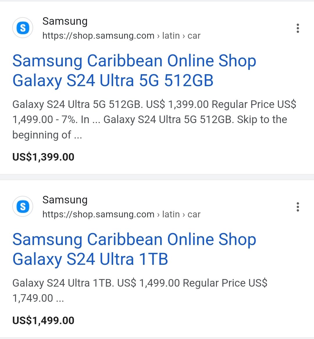 CID on X: Samsung Caribbean Galaxy S24 Ultra price revealed