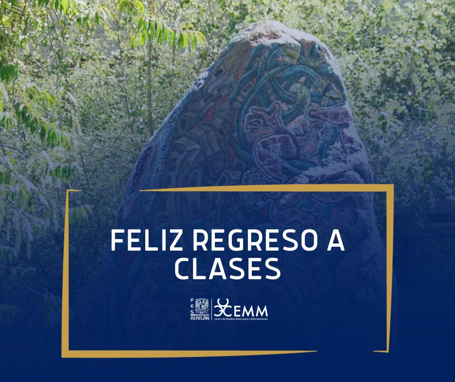 CemmAcatlanUNAM's tweet photo. ¡El Centro de Estudios Municipales y Metropolitanos le desea, a toda la comunidad, mucho éxito y un feliz regreso a clases! #AcatlánMeEncanta ❤

#UNAM
#FESAcatlán
#VidaMunicipal https://t.co/qTrLasDNLl