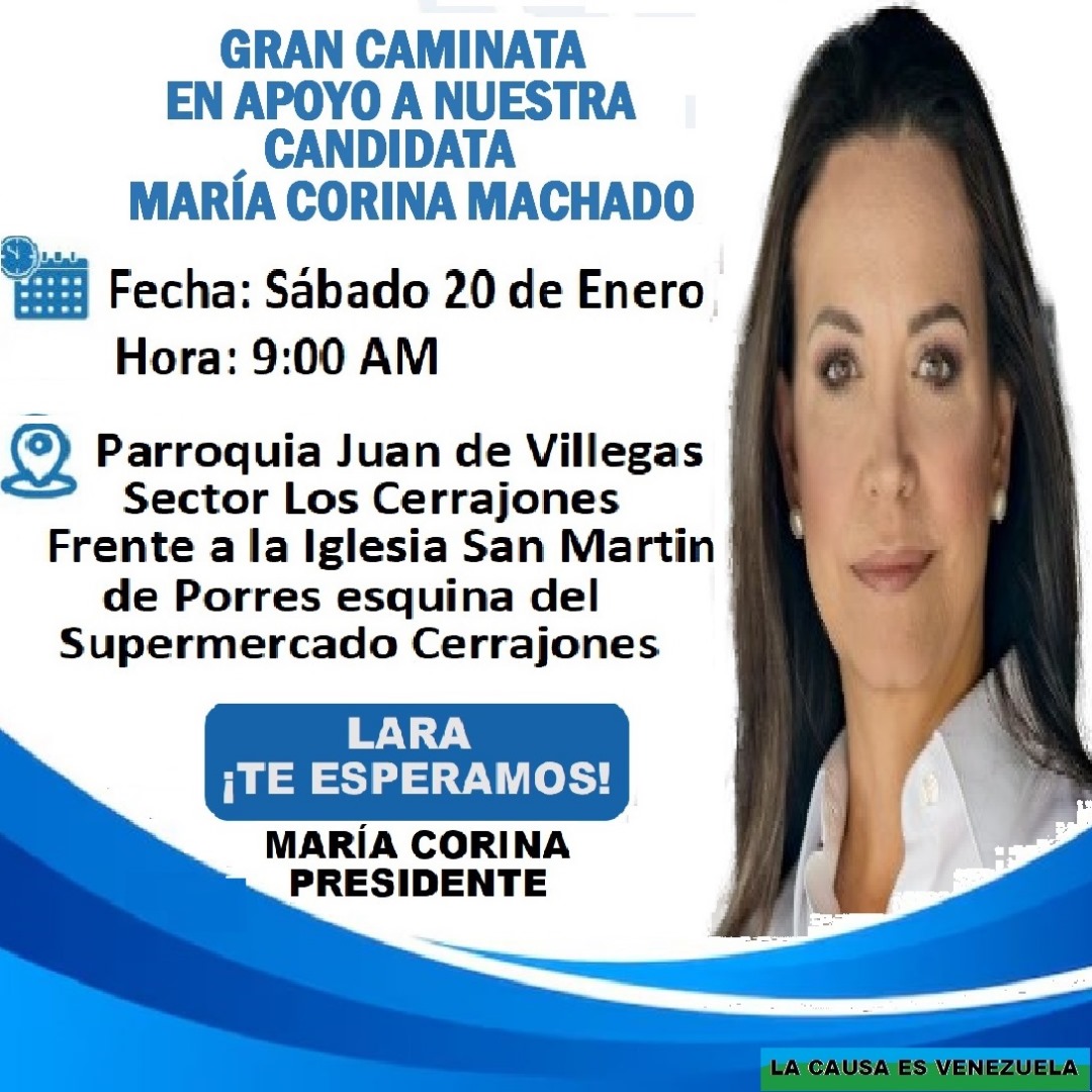 Todos !! Vamos a la caminata en nuestra parroquia #LaCausaEsVenezuela