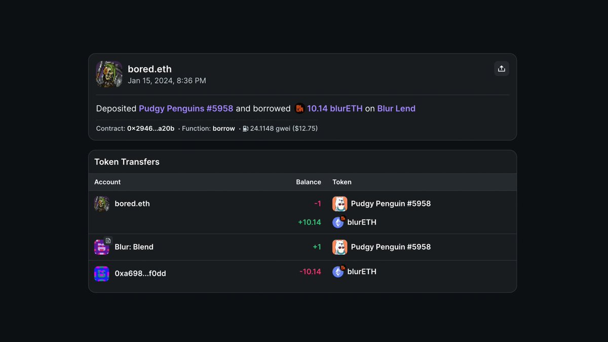 It's time for a readable Ethereum! Our new transaction page is now live ⚡️

See all the token transfers, ins and outs and detailed contextual information on what happened! 🔍

This is one update among many, coming in the next few days / weeks, improving how we surface