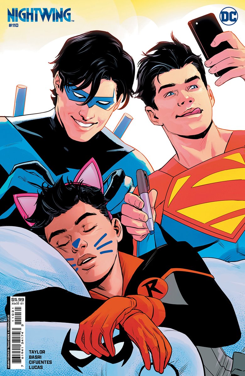 Will the #SuperSons be torn apart forever?
✨Not all heroes wear capes...😀

✏️@TomTaylorMade
🎨 #SamiBasri
📚#Nightwing Vol 4 #110
😻#TravisMoore #Variant #CoverArt 

👉ow.ly/Y8ti50Qr4eL

#DamianWayne #Tuesday #TopVariantTuesday #TopVariantTues #DCBoys
