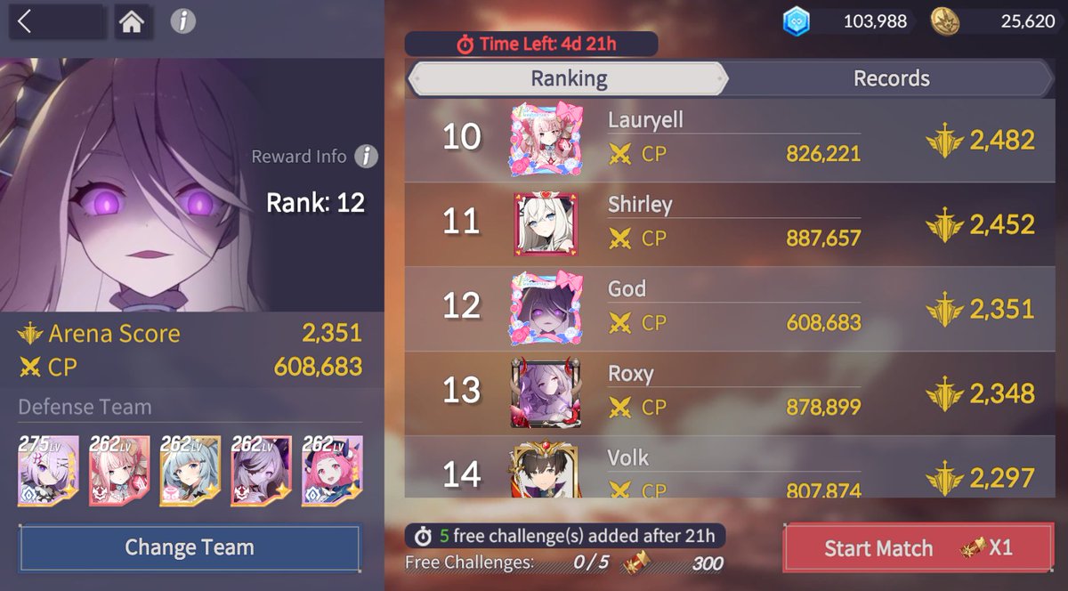 Ancient_AI's tweet photo. My new highest rank in #eversoul . its not much but something. Trying to get top 10 https://t.co/FKLy9lko5J
