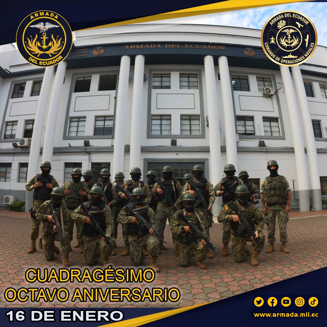 Hoy Celebramos el Aniversario 48 del Comando de Operaciones Navales de la Armada del Ecuador, Felicitamos por el arduo trabajo, dedicación y servicio ejemplar que han brindado para proteger la soberanía marítima. ⚓️🇪🇨
#YoSoyNaval
#SiempreArumbo 
#ElNuevoEcuador.