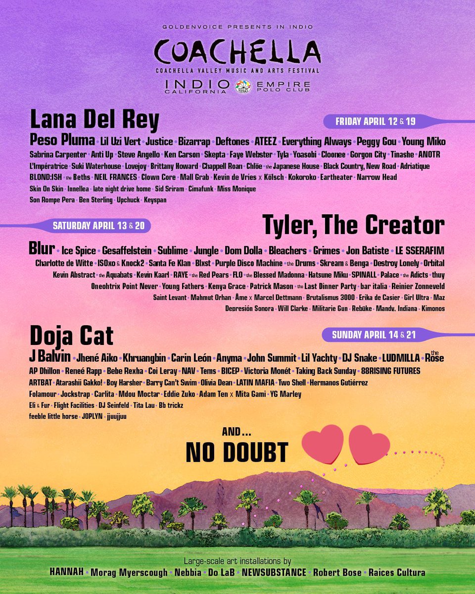 WINDEDUP's tweet photo. No Doubt will be reunited again for Coachella as one of the headliners 🚨‼️ https://t.co/cvykcpGKFz