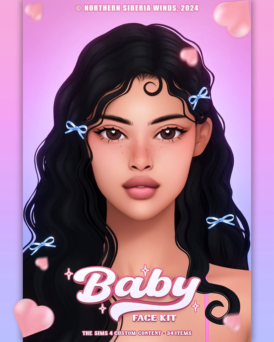 BABY FACE KIT 💌

✨New skinblends, a lot of face presets and more! 
🔗Mоre infо and DL in biо!

#TS4 #TheSims4 #TS4CC #thesims4cc