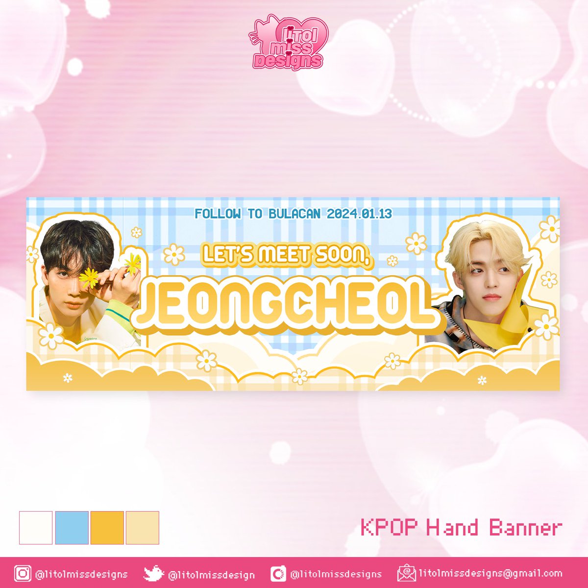 litolmissjelly's tweet photo. Commissioned Graphic Design | KPOP Hand Banner
📌check my website for my portfolio, offered services, terms & conditions, and inquiry form! https://t.co/uwJ4aaiRBt
my designs🏷️#litolmissdesignscomms
#litolmissdesigns #graphicdesigncommission #graphicdesign #commission https://t.co/eIt9G4XlFZ