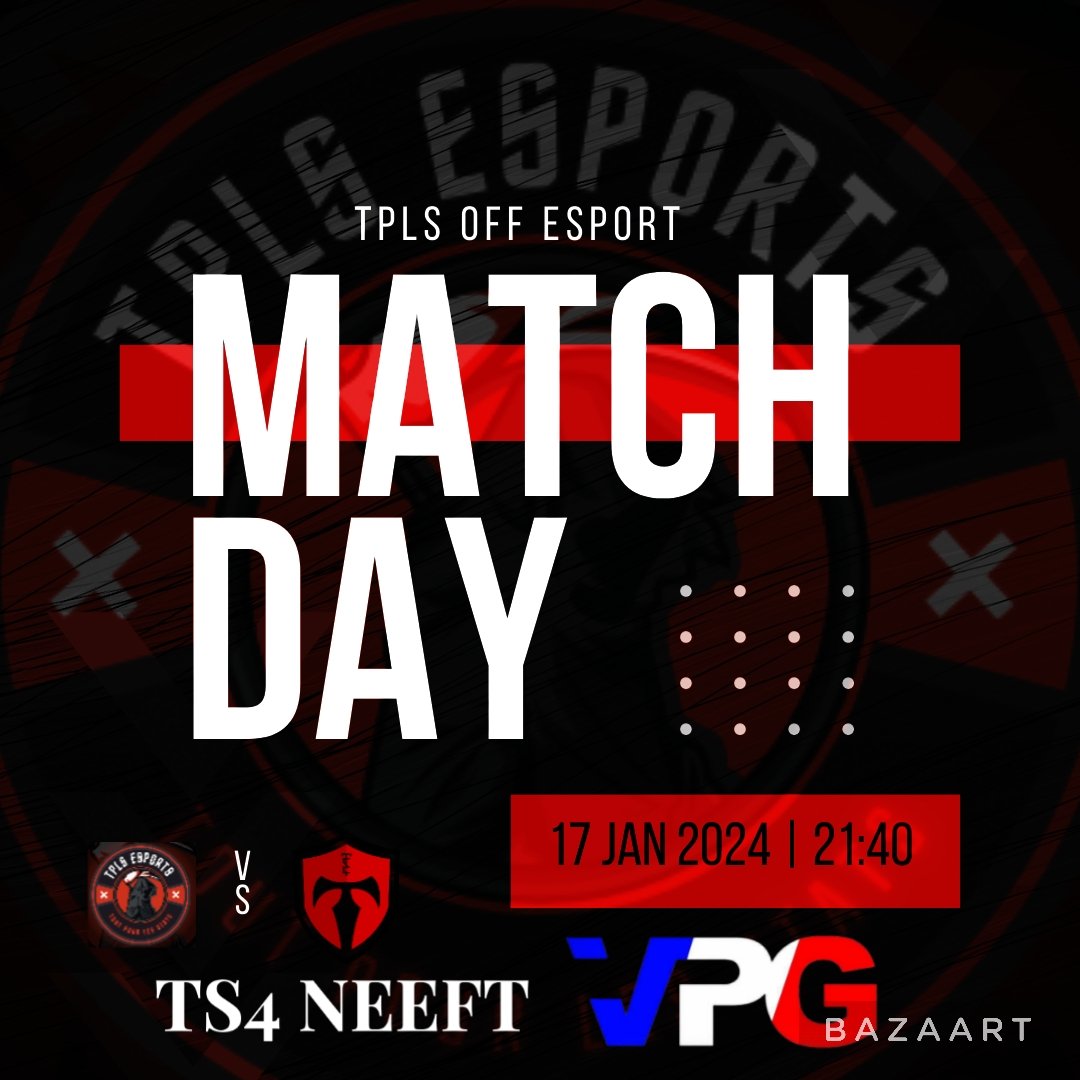 TplsOff's tweet photo. ◇ Programme du soir ◇

Pour retrouver le chemin de la compétition après une superbe préparation rien de mieux que la @VPGFrance_ , à nous de montrer les crocs💥 

21h20 : VS @XSDR_AZZURA
21h40 : VS @Ts4Esport
22h20 : VS PuR Raven
22h40: VS @AbyssalClubPro https://t.co/0E6vcETQZM