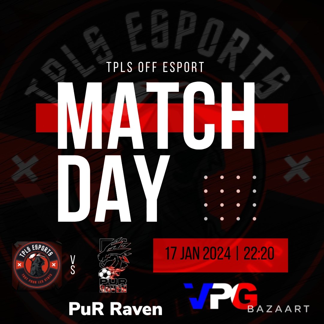 TplsOff's tweet photo. ◇ Programme du soir ◇

Pour retrouver le chemin de la compétition après une superbe préparation rien de mieux que la @VPGFrance_ , à nous de montrer les crocs💥 

21h20 : VS @XSDR_AZZURA
21h40 : VS @Ts4Esport
22h20 : VS PuR Raven
22h40: VS @AbyssalClubPro https://t.co/0E6vcETQZM