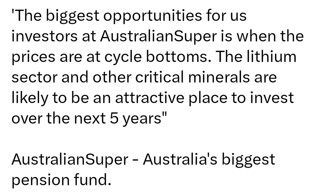 Large companies now seeing lithium at it's bottom price and looking to ride the gains over the next few years.

#Prem #Lithium #Kodal #Spodumene #Zimbabwe #EV #GlobalDemand