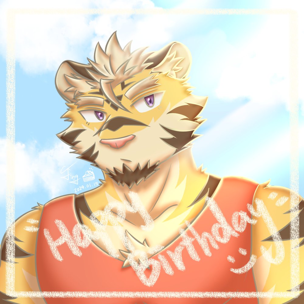 CKJing_'s tweet photo. 【生日賀圖】BADTIGER🎉🐯 
#獸人 #furry #CKJing #電繪 #生日賀圖 https://t.co/dfd3PcCOo0