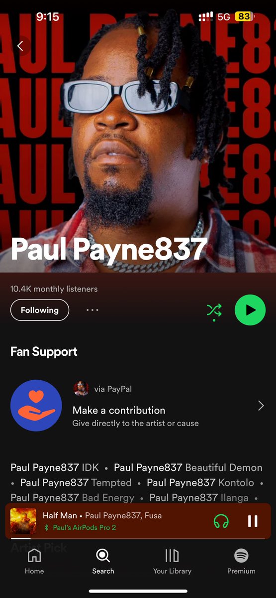 Just woke upto 10,000 monthly listeners on @Spotify. It's like a dream come true. 🤯 Thank you for supporting and sharing my music. You are why I make music 🫂 @SpotifyAfrica 🎧 found.ee/837Spotify