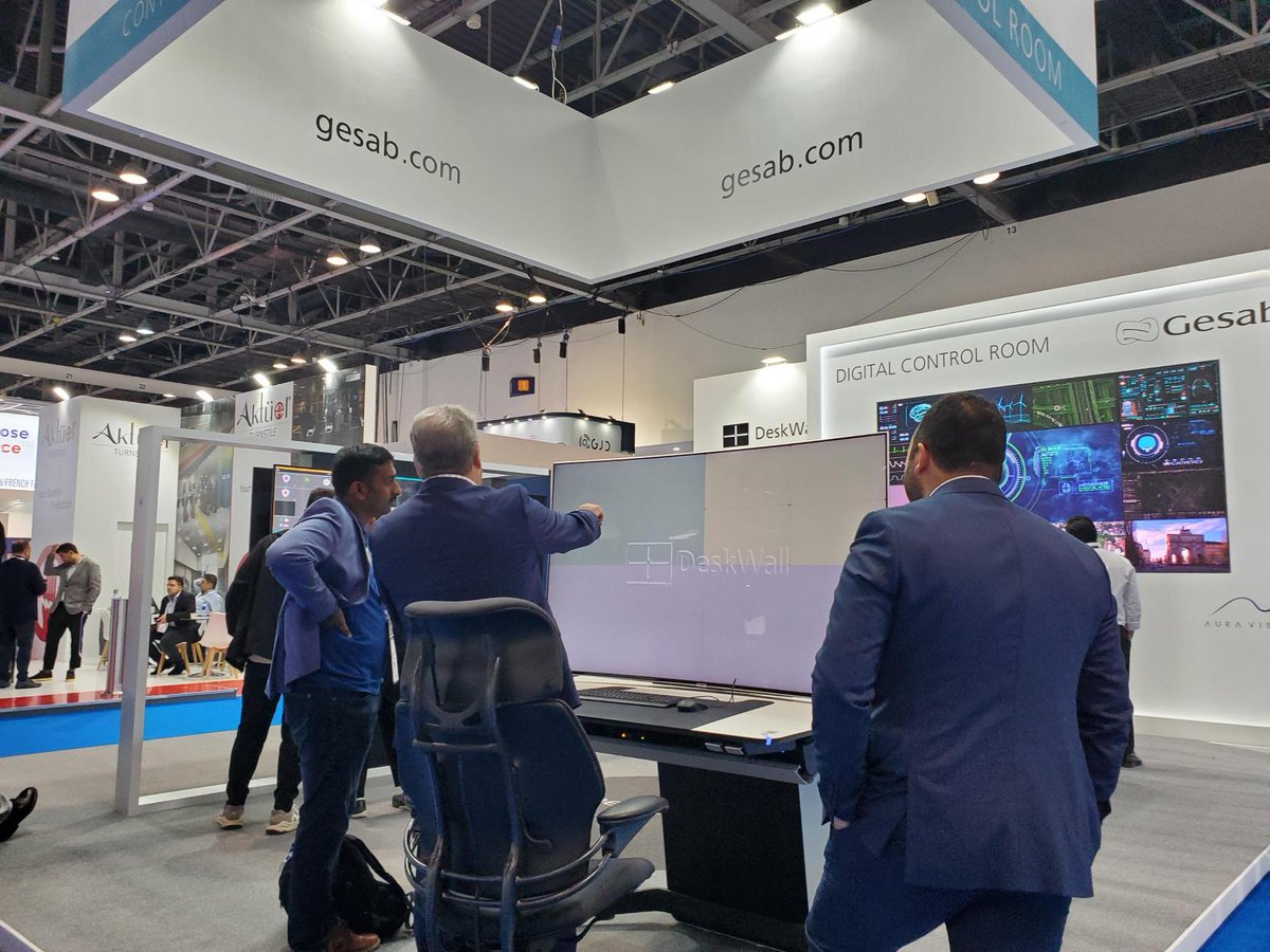 Gesabgroup's tweet photo. ๐ Day 2 is here, and GESAB invites you to Booth S1E33 at @IntersecExpo Dubai! Explore the latest advancements in control room technology, witness live demos, and engage with our experts. See you! #DeskWall #DataWall #controlconsoles #innovation #technology #controlcenter https://t.co/hSOPKOedGL