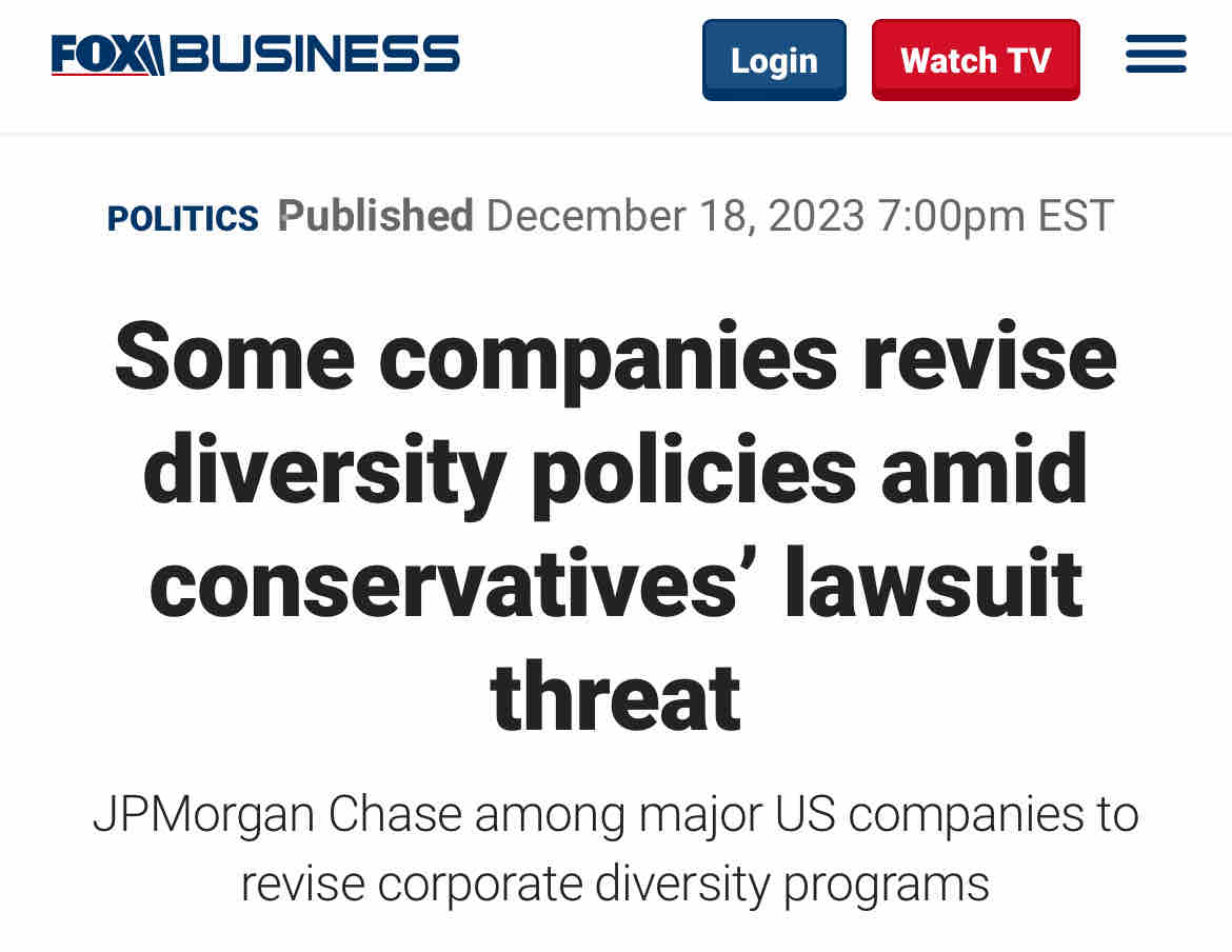 We are leading the charge against illegal DEI policies that discriminate against Americans based on race and sex, and we’re having a massive impact. Companies that use illegal, racist hiring quotas should be prepared for the consequences. It’s time to #DemolishDEI