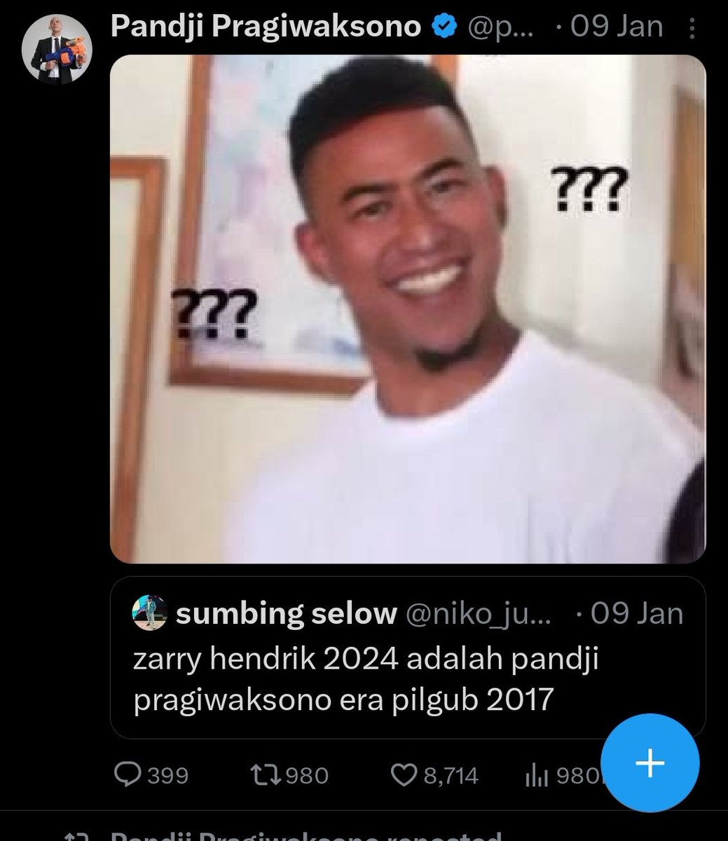 gerryfarhan's tweet photo. @pandji Lu sendiri bang yang mulai https://t.co/0cOZlQiLlI
