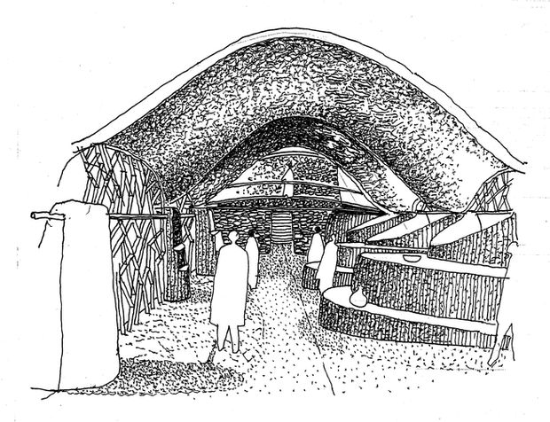 afromorphism's tweet photo. The construction utilizes fast-setting gypsum mortar and locally sourced materials, ensuring low environmental impact. https://t.co/0nFd56yX09