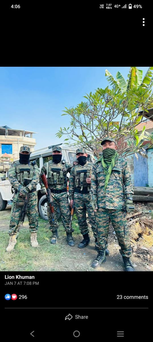 Foxtrotwolf2020's tweet photo. UNLF Meitei militants and arambai tenggol are moving to Moreh to annihilate and wiped out the minority #Kuki_Zo community.
For how long the atrocities of these meitei millitants remains unchecked??
@adgpi @Spearcorps @official_dgar @BSF_India @crpfindia @AnusuiyaUikey @PMOIndia @HMOIndia
#SaveMorehHillTown
#MeiteiWarCrimes
#MeiteiAtrocities
#RemoveMeiteiForcesFromMoreh