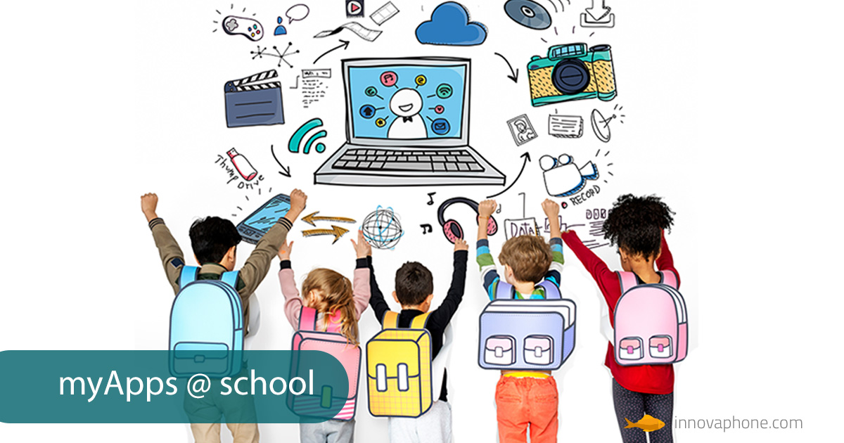 innovaphone_FR's tweet photo. innovaphone myApps peut également être utilisée comme #plateformescolaire dans les établissements d'enseignement 🏢 pour la communication ☎️ et pour l'#apprentissagenumérique. 

#Blog innovaphone 📘 L'école numérique du futur avec innovaphone myApps. https://t.co/9PWRri9Hiw https://t.co/UgjvU9A8EH