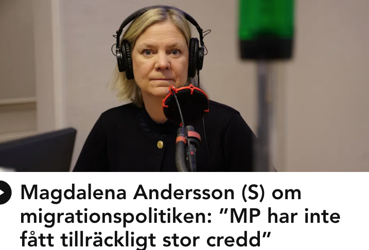 JensGanman's tweet image. Magdalena A vidhåller alltså att S bedrivit "stram migrationspolitik" – trots programledarens överväldigande exempel på motsatsen. Hon befinner sig av allt att döma i en psykos; ljuger på ett sätt som en frisk människa inte gör...  (forts. nedan)

– Skyller den exceptionellt…