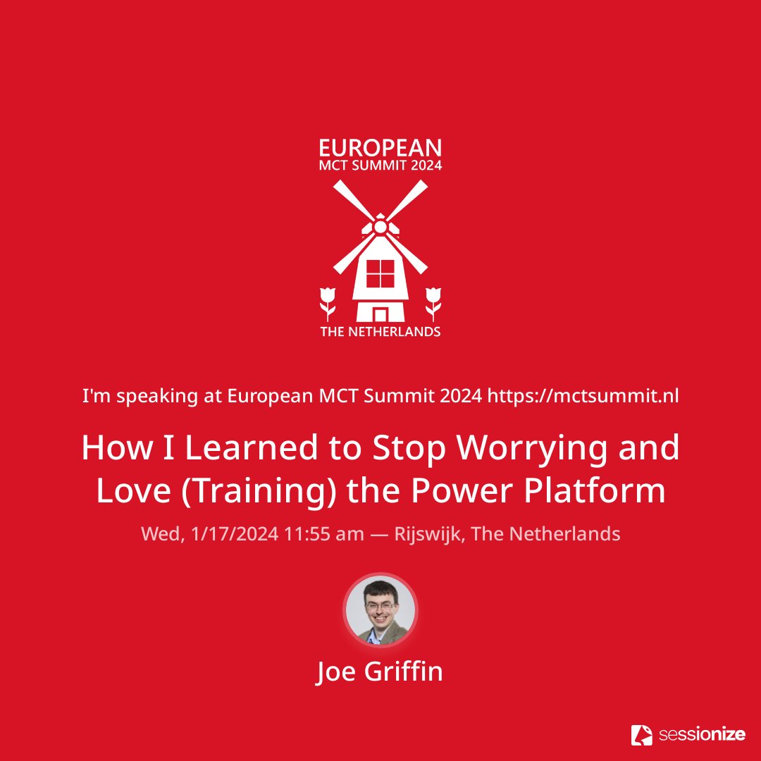 Joe Griffin | #ProCodeNoCodeUnite (@joejgriffin) on Twitter photo Attending #MCTEU2024 today? Then why not come along for a ride on the #PowerPlatform side of life and discover the fantastic opportunities for MCTs, both new and old. Hope to see you there! #mctbuzz #mvpbuzz Attending #MCTEU2024 today? Then why not come along for a ride on the #PowerPlatform side of life and discover the fantastic opportunities for MCTs, both new and old. Hope to see you there! #mctbuzz #mvpbuzz