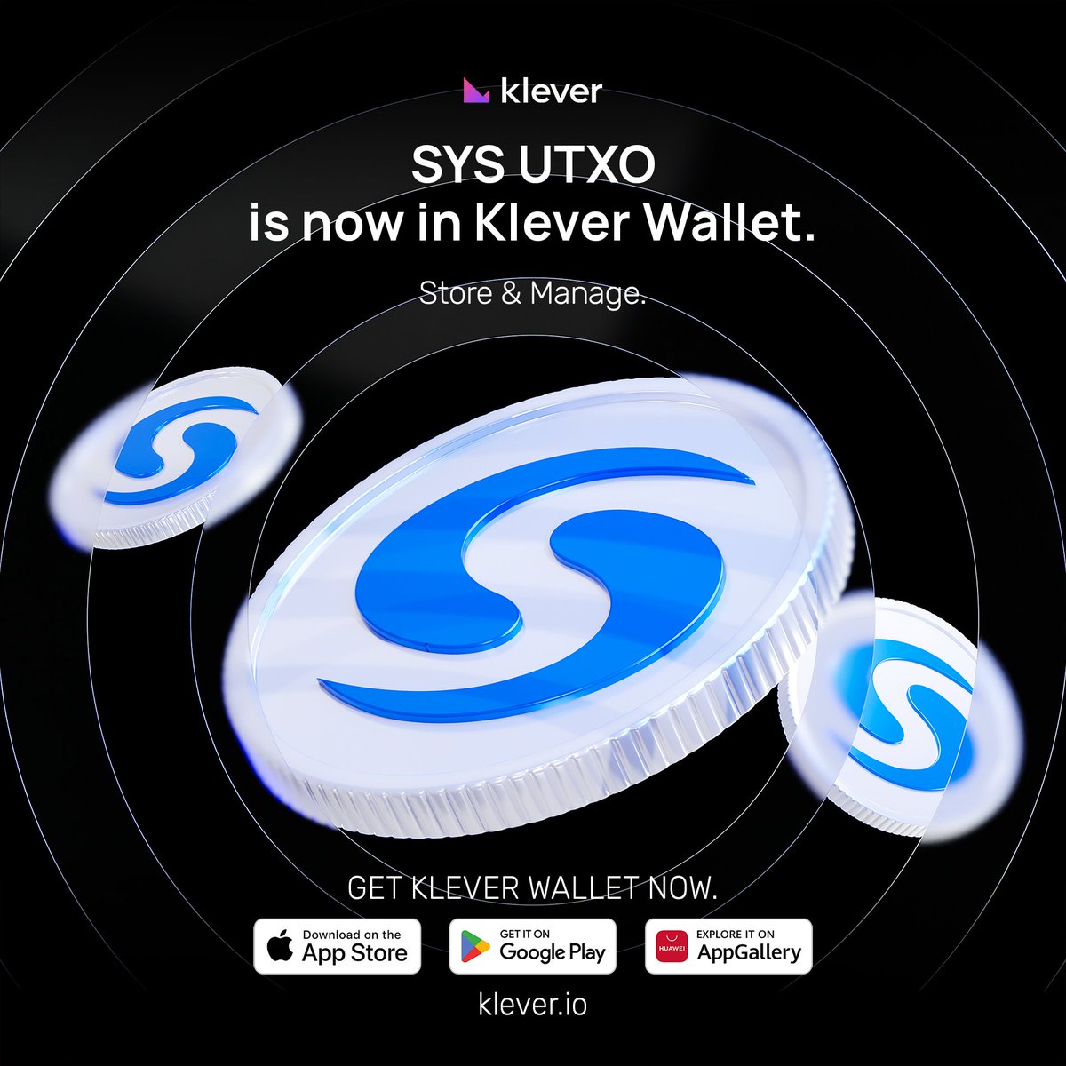 🚀 $SYS #UTXO is now live in Klever Wallet 🔥 ✓ Send & Receive with ease ✓  Top-tier Security ✓ Safe Crypto Storage ✓ Access to Subtokens Get @syscoin  on #iOS, #Android