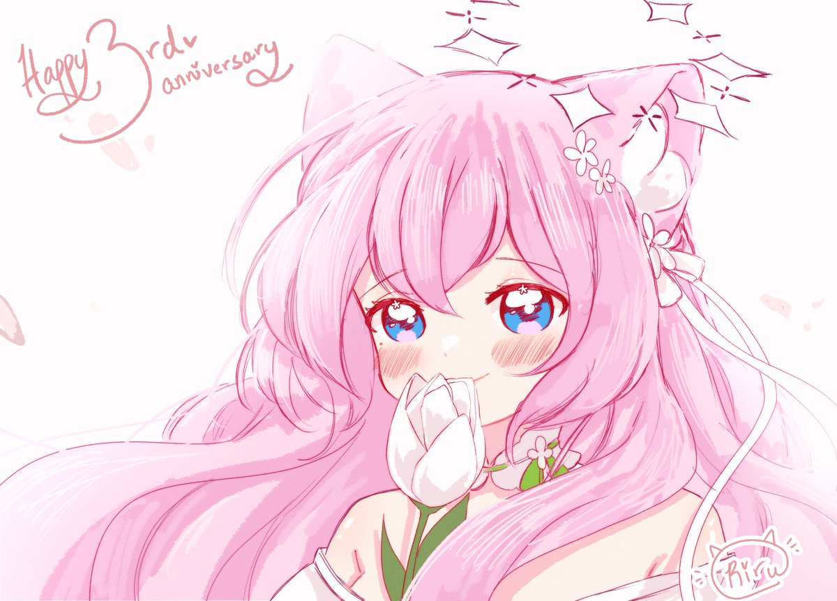 rirumato's tweet photo. 🌸Happy 3rd Anniversary🌸

Its been 3 years since I first debuted on twitch as Riru!!! There’s been a lot of ups and downs but I appreciate everyone support and glad I met the friends along the way 💕 Here’s to another year!!!! https://t.co/ttrdSy26i2
