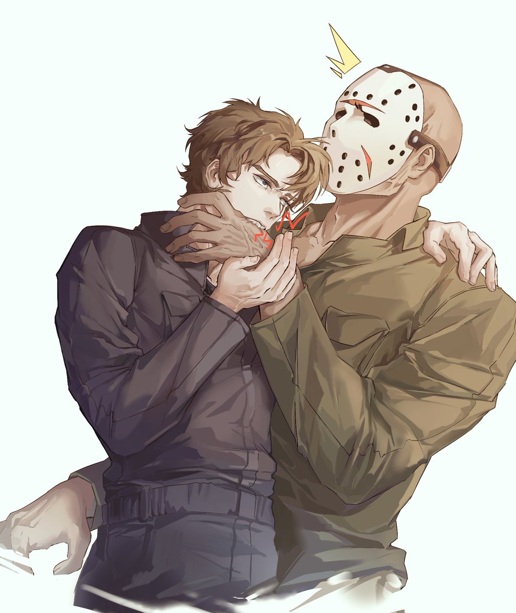 咬！
#MichaelMyers  #jasonvoorhees #myerhees
#jashael