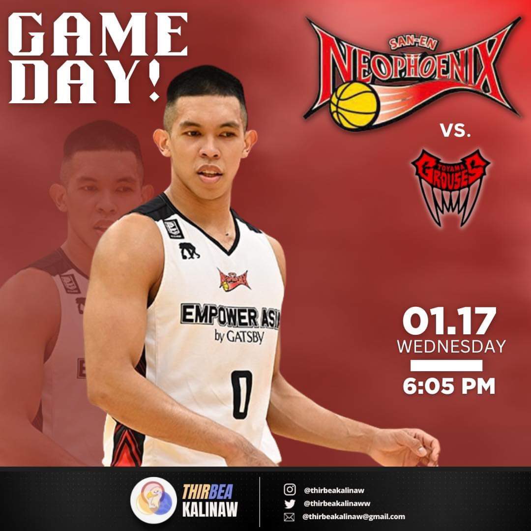 Who’s ready for some high-flying action? @ThirdyRavenaaa and the @NEO_PHOENIX team are stepping onto the court with their game faces on, ready to leave Toyama Grouses in awe. Tune in at 6:05 PM today to experience the adrenaline rush firsthand! 🏀🔥