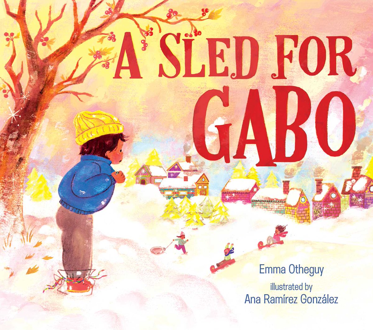 Read-Aloud of the Week: A SLED FOR GABO by @emmaotheguy. Gabo wants to join the kids sledding down the snowy hill nearby, but he does not own a sled or waterproof shoes. Fortunately, his mom & kind neighbors help him improvise & find courage to join in the fun.🛷@HedenkampHusky