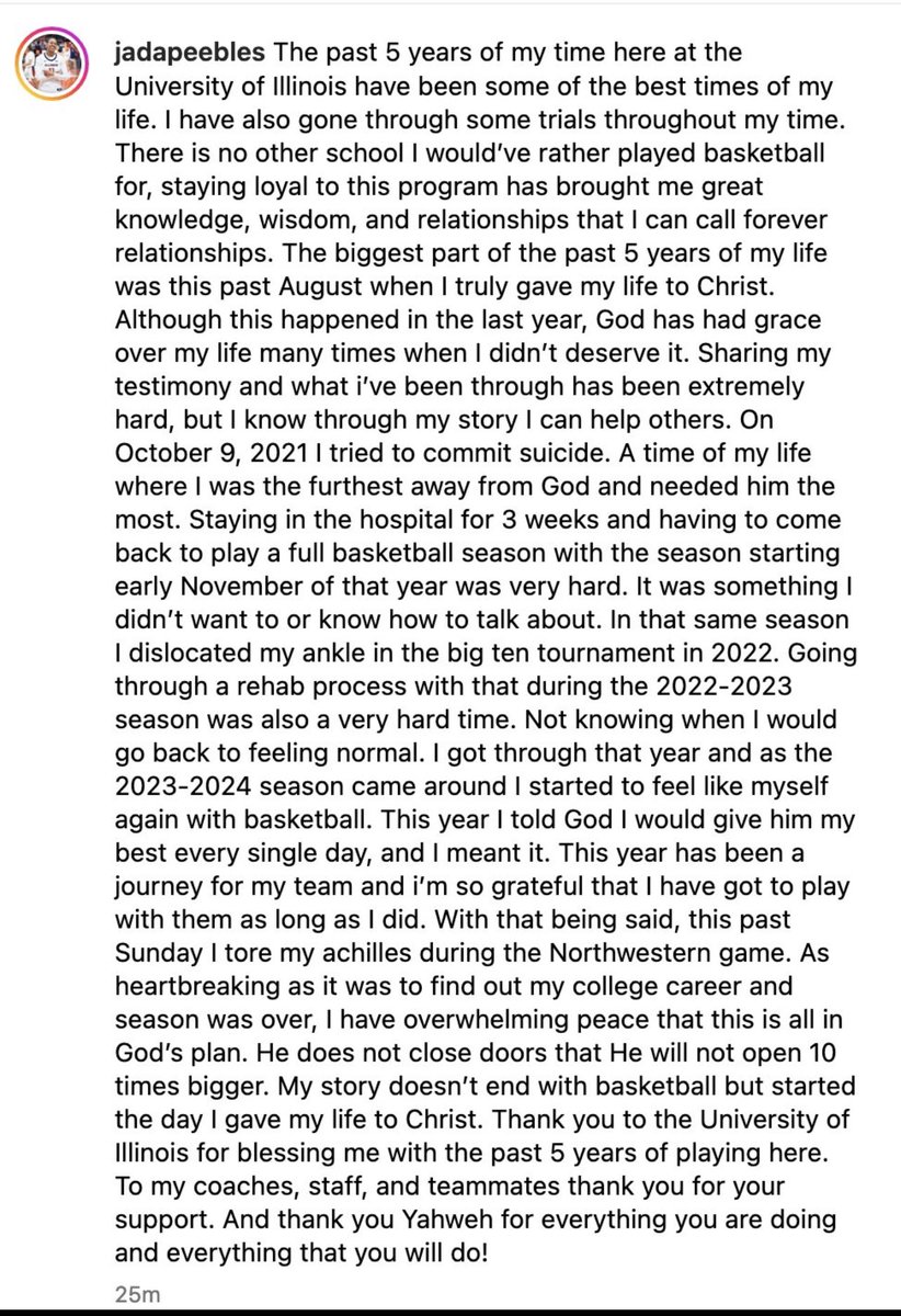 #Illini guard Jada Peebles no words for this right here ⤵️🥹