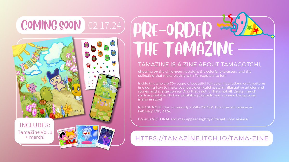 The TamaZine is available for preorder! Enjoy a work by 42 remarkably talented individuals who each poured hours into their collective works. This project has been months in development and I am proud to have been a part of it! Congratulations to all involved! #tmgc #tamagotchi