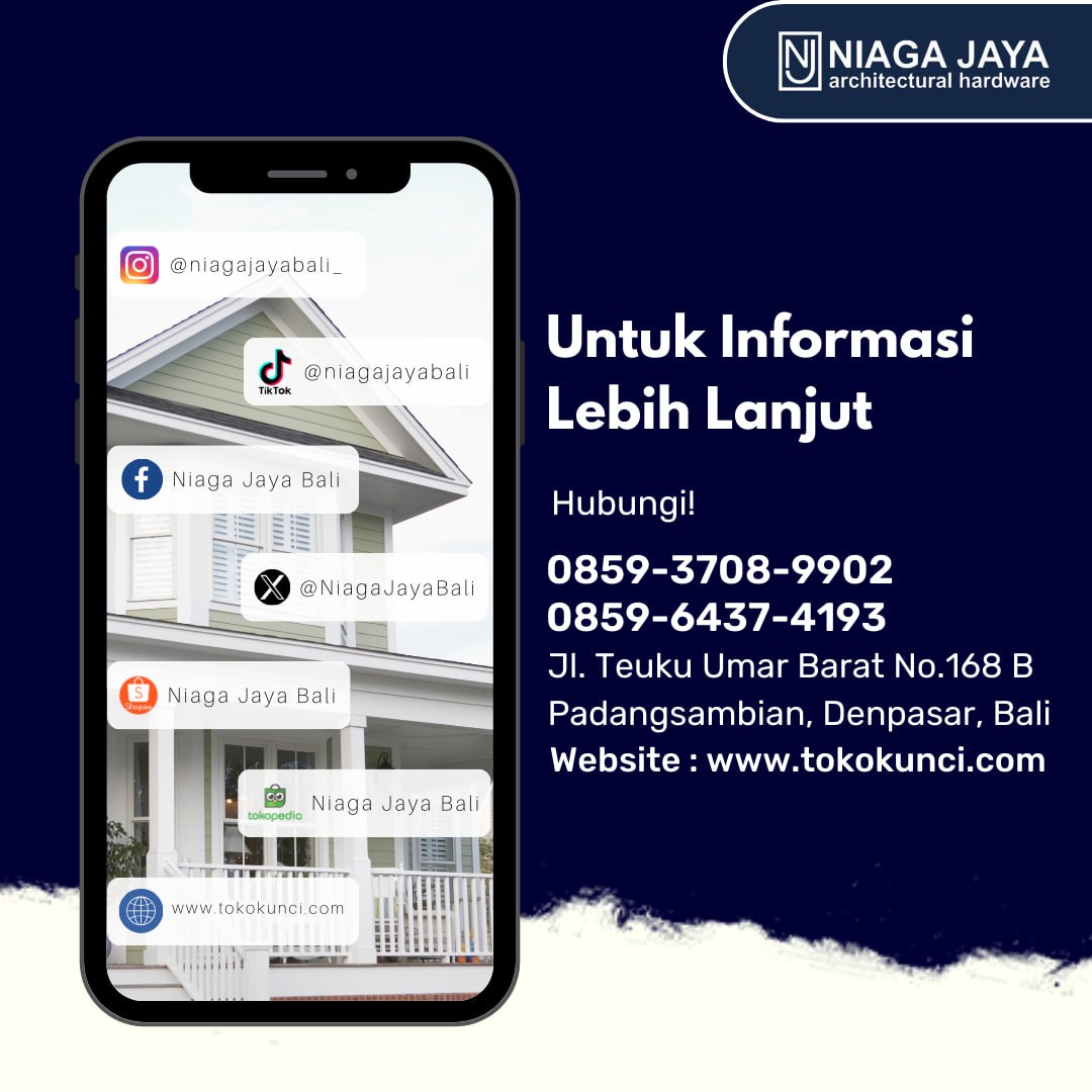 NiagaJayaBali's tweet photo. Hai Sobat NJ !
Hari ini Toko Niaga Jaya menyediakan Gembok Pintu Merk Yale✨
Gembok Pintu Yale dapat digunakan untuk mengunci pintu seperti gerbang utama, loring door, brankas dan masih banyak lagi.
Order now ! #gembok #pintu #tokokunci #Bali #denpasar #Trending https://t.co/5CfnvJvsPv