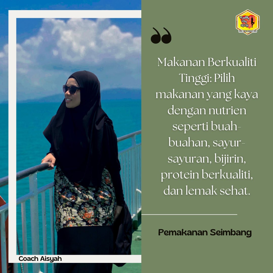 aisyahjaafar24's tweet image. 𝗣𝗲𝗺𝗮𝗸𝗮𝗻𝗮𝗻 𝗦𝗲𝗶𝗺𝗯𝗮𝗻𝗴

𝙈𝙖𝙠𝙖𝙣𝙖𝙣 𝘽𝙚𝙧𝙠𝙪𝙖𝙡𝙞𝙩𝙞 𝙏𝙞𝙣𝙜𝙜𝙞- pilih makanan yg kaya dgn nutrien seperti buah-buahan, sayur-sayuran, bijirin, protein berkualiti &amp;amp; lemak sehat

#coachaisyahjaafar #tipskurus #eatfitonline #healthywayoflife💛 #jomkurusonline